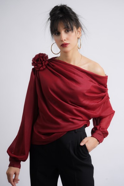 Chemise asymétrique avec...