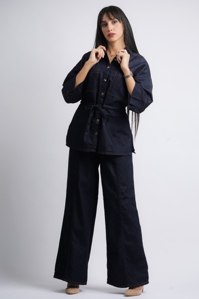 Ensemble bleu marine en denim