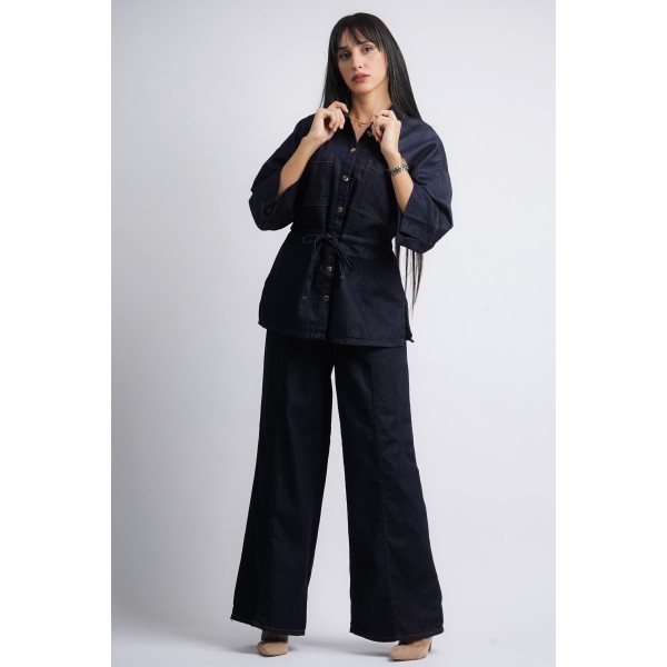 Ensemble bleu marine en denim