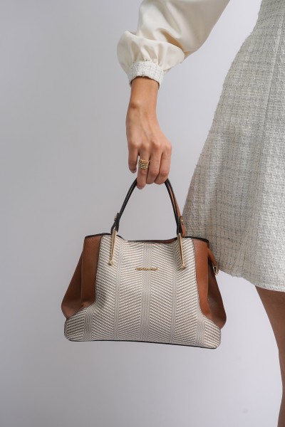 Sac à main bicolore