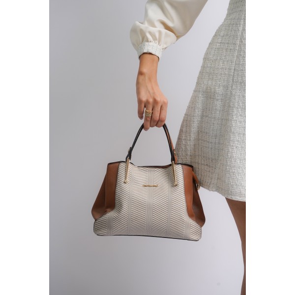 Sac à main bicolore