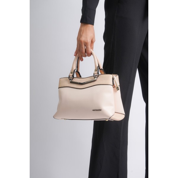 Sac rosé à bandoulière matelassé